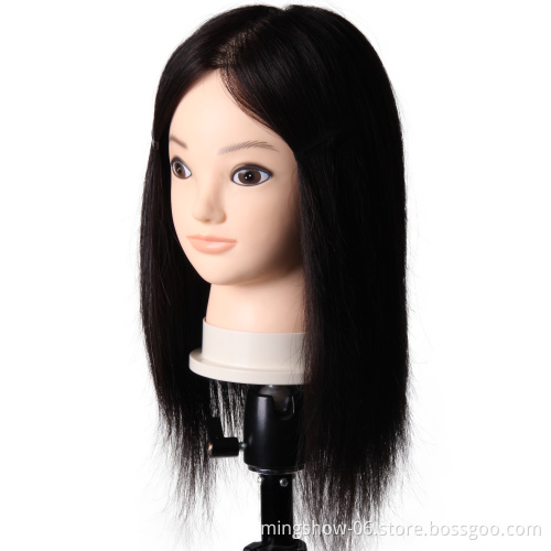 Mannequin head training head 100% human hair doll heads hairdressing